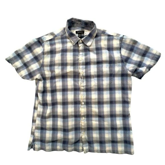 Van Heusen Other - Y2kVan Heusen Men's Blue Plaid‎ Short Sleeve Button Up Casual Shirt Large
